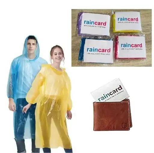 Unisex Disposable Rain Card for Emergency Use | Waterproof Rain with Smallest Pocket Size (10 Pcs Set)